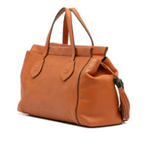 Leather Lady Tassel Top Handle Bag